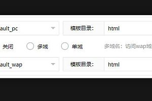 苹果cms v10双域名模板设置教程